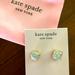 Kate Spade Jewelry | Kate Spade Opal Square Stud Earrings Gold Plated With Pink Pouch Nwt Glitter New | Color: Gold/Silver | Size: 10mm