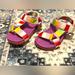 J. Crew Shoes | Girl’s Multi-Colored, Crewcuts (J. Crew) Sandals, Sz 9 | Color: Red | Size: 9g