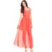 Jessica Simpson Dresses | Jessica Simpson Lulu Illusion Maxi Dress Hibiscus | Color: Pink/Red | Size: Sj