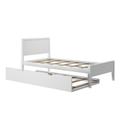 Lark Manor™ Aiste Full Solid Wood Trundle Panel Bed Wood in White | 37.5 H x 42 W x 80.25 D in | Wayfair 3D9F047F831D4183A5180F5519BAF151