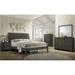 Red Barrel Studio® Gray Panel Bedroom Set Special King 6 Piece: Bed, Dresser, Mirror, 2 Nightstands, Chest Upholstered in Brown/Gray | Wayfair