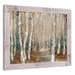 Red Barrel Studio® Birch Tree Landscape - Picture Frame Painting Plastic/Acrylic in Gray/Green | 20 H x 24 W x 0.75 D in | Wayfair