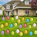 The Holiday Aisle® 24 Piece Jumbo Easter Egg Yard Signs, 9.6x12 Inches Plastic in Blue/Pink/Yellow | 12 H x 9.6 W x 0.15 D in | Wayfair