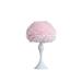Ivy Bronx Brooke-Love Metal Table Lamp Metal/Fabric in Pink/White | 23.5 H x 15.5 W x 15.56 D in | Wayfair C76D7914F56646139447654A615DB886