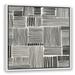 Ivy Bronx Black & White Striped Squares - Painting on Canvas in Black/White | 25.75 H x 25.75 W x 1.75 D in | Wayfair