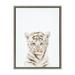 Ebern Designs Sylvie Animal Studio Baby Tiger Framed Canvas By Amy Peterson Art Studio 18X24 Canvas in Gray/White | 18 H x 24 W x 1.62 D in | Wayfair