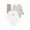 Erstausstattungspaket LILIPUT "My little love", Baby, Gr. 62/68, grau (grau, mehrfarbig), 100% Baumwolle, casual, KOB Set-Artikel, mit niedlichem Print auf dem Body