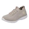Slip-On Sneaker RIEKER SPORT, Damen, Gr. 42, beige (hellbeige), Textil, sportlich, Schuhe Sneaker, Slipper, Freizeitschuh, Schlupfschuh mit Elastik-Einstieg