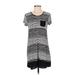 Anne Klein Casual Dress - Shift Scoop Neck Short sleeves: Black Print Dresses - Women's Size Small