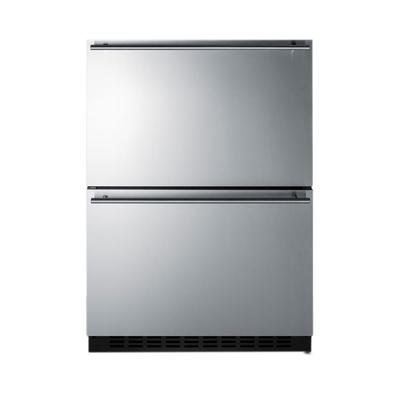 Summit ADRF244 24"W Undercounter Refrigerator w/ 1 Section & 1 Drawers - 115v, Silver