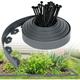 Uisebrt - Bordure de Pelouse en Plastique 10m - Flexible Bordure de Jardin avec 30 Piquets