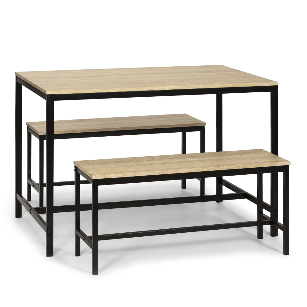 Ensemble Table et 2 bancs pour salle à manger et cuisine