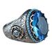 Wendunide 2024 2023 Clearance Rings for Women rings large saphire ring round blue gemstone ring vintage ring diamond ring gift ring peacock shape peacock ring diamond ring big diamond ring h