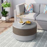 COSIEST Outdoor Patio Faux Stone Coffee Table