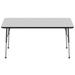 Factory Direct Partners Rectangle T-Mold Adjustable Height Activity Table w/ Standard Ball Glide Legs Laminate/Metal | 30 H in | Wayfair 10024-GYBK