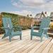Red Barrel Studio® Plastic/Resin Folding Adirondack Chair Plastic/Resin in Blue | 38.6 H x 30.3 W x 35.1 D in | Wayfair