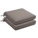 METADRI Quick Dry Outdoor Dining Cushion, 17" W X 17" L X 2.5" H, Sunbrella Cast Lagoon, 2 Pack, in Gray | 2.5 H x 23.5 W x 19 D in | Wayfair