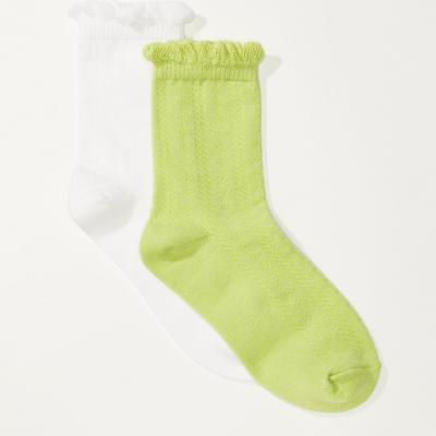 Lucky Brand Ruffle Crew Sock Pack - Women's Ladies Accessories Ankle Socks