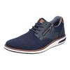 Schnürschuh RIEKER, Herren, Gr. 46, blau, Textil, Synthetik, sportlich, Schuhe, mit seitlichem Reißverschluss, Freizeitschuh, Halbschuh, Schnürschuh, Topseller