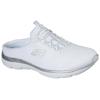 Sabot SKECHERS "SUMMITS SWIFT STEP", Damen, Gr. 38, weiß, Textil, sportlich, Schuhe, Sommerschuh, Schlappen, Schlupfschuh in veganer Verarbeitung