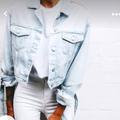 Levi's Jackets & Coats | Levis Premium Nwt Cropped Trucker Jacket. | Color: Blue/White | Size: Xl