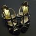 Michael Kors Shoes | Michael Michael Kors Black And Gold Heels | Color: Black/Gold | Size: 8.5