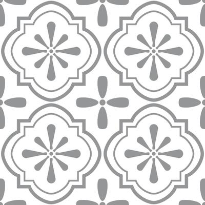Set of 20 Peel-and-Stick Floor Tiles by RoomMates in Cosmos Gray