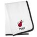 White Miami Heat Personalized Baby Blanket