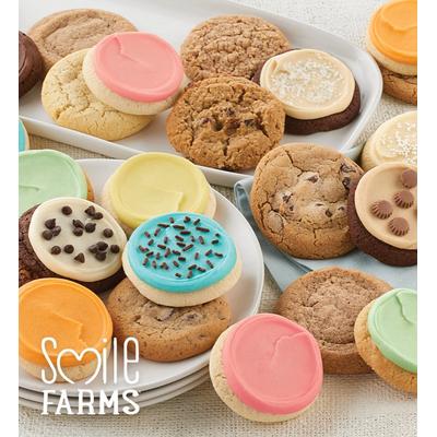 Smile Farms Crowd Pleaser Bow Gift Box - 24, Baked Treats, Fresh Cookie Gifts by Cheryl's Cookies