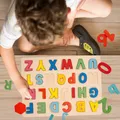 Jouets en bois Montessori pour enfants jouets mathématiques alphabet 3D puzzle de chiffres bébé