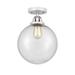 Innovations Lighting Beacon Glass LED Semi Flush Mount Glass in Gray | 13.25 H x 10 W x 10 D in | Wayfair 288-1C-PC-G204-10-LED