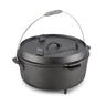 Klarstein Hotrod 145 Dutch Oven BBQ-Topf 12 qt / 11,4 Liter Gusseisen schwarz Schwarz