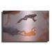 Red Barrel Studio® 'Frog Jump 3' By Thomas Haney, Metal Wall Art Metal in White | 24 H x 36 W x 0.13 D in | Wayfair