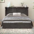 Wildon Home® Saltsman Queen Storage Murphy Bed w/ Mattress Wood in Gray | 40.1 H x 63.58 W x 79.9 D in | Wayfair 0F2FB12091714B34822078C0603AD5D3