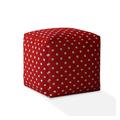 Latitude Run® Box Cushion Ottoman Slipcover Cotton in Red | 17 H x 17 W x 17 D in | Wayfair 93EA55CCDE5C4E928CAE7E8F7F51B86C