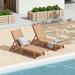 Beachcrest Home™ Shavonne 78.2" Long Reclining Single Chaise Plastic in Brown | 38 H x 22.8 W x 78.2 D in | Outdoor Furniture | Wayfair