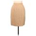 Giorgio Armani Wool Skirt: Tan Solid Bottoms - Women's Size 6