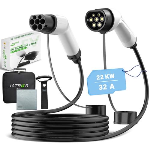 Ladekabel für Elektrofahrzeuge, 22 kW, 5 m, 32 a, dreiphasiges Verlängerungskabel für