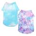 Pack of 2 Dog Shirts Hawaii Dog Cooling Shirts Tie Dye Tank Top Vest Stretchy Puppy Tshirt Breathable Summer Dog Clothes for Small Medium Dogs Cats