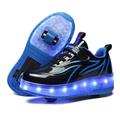 YUNICUS Kids Roller Skates USB Chargable LED Light Up Shoes 2 Wheel Skate Sneaker Best Gift for Boys Girls Birthday Thanksgiving Christmas Day