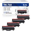 TN760 Black Toner Cartridge High Yield: Compatible Replacement for Brother TN760 TN-760 Toner Used for DCP-L2550DW MFC-L2750DW MFC-L2750DWXL HL-L2730DW Printer Toner (4-Pack)