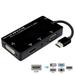 CY HDMI to VGA/Audio/HDMI/DVI 4in1 Dongle Adapter Multiport Splitter Converter For PS3 HDTV PC Monitor Projector