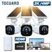 TOGUARD SC14 2K/4MP Solar Wireless Security Camera System Outdoor Battery WiFi Bullet Surveillance Camera Wireless Connector