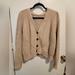 American Eagle Outfitters Sweaters | American Eagle Womens Sweater Cardigan Knit Top Beige Tan Medium M | Color: Cream/Tan | Size: M