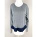 J. Crew Tops | J.Crew Gray Navy Blue Ruffle Hem Crewneck Pullover Sweatshirt Top Medium | Color: Blue/Gray | Size: M