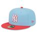 Men's New Era Light Blue/Red York Yankees Spring Color Two-Tone 59FIFTY Fitted Hat