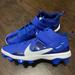 Nike Shoes | Nike Force Trout 7 Mcs Size 14 Mid Royal Blue White Baseball Cleats Molded | Color: Blue/White | Size: 14