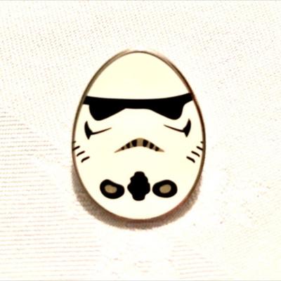 Disney Other | Disney Pin Storm Trooper Star Wars Egg 2016 Easter Helmet Trading White Like New | Color: Black/White | Size: Os