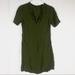 Madewell Dresses | Madewell Viscose V-Neck Militsry Green Dress Xs | Color: Green | Size: Xs