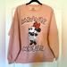 Disney Tops | Disney Parks Vintage Style Minnie Mouse Sweatshirt Pullover Pink Large | Color: Pink | Size: L